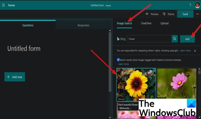 Microsoft Forms में थीम कैसे जोड़ें