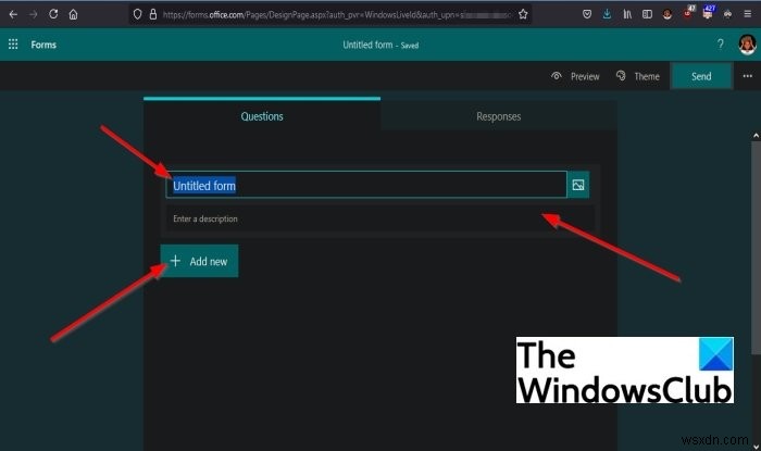 Microsoft Forms में नए फ़ॉर्म कैसे जोड़ें