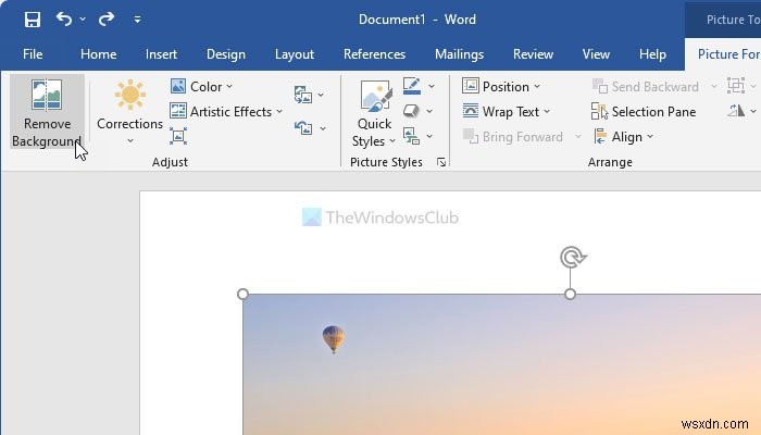 Word Picture Editing Tools का उपयोग करके इमेज कैसे संपादित करें