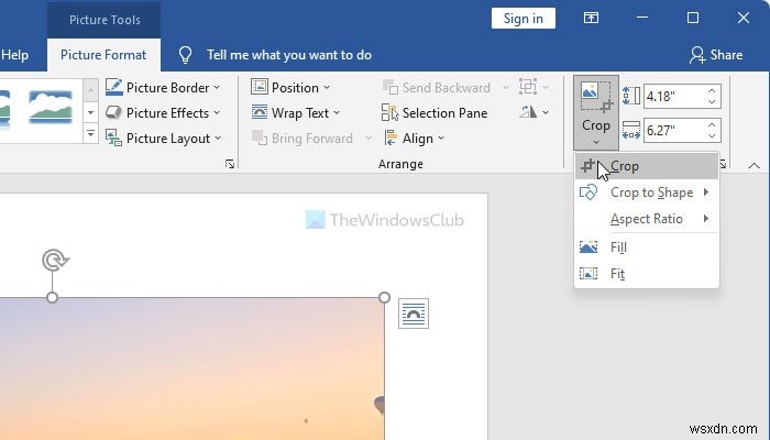 Word Picture Editing Tools का उपयोग करके इमेज कैसे संपादित करें
