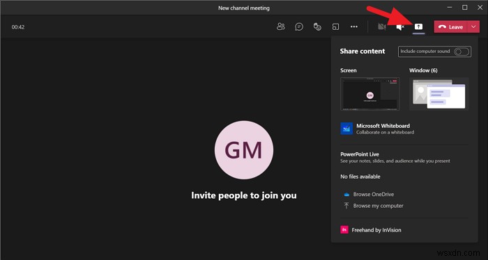 मीटिंग में कंटेंट शेयर करने के लिए Microsoft Teams में शेयर ट्रे का उपयोग कैसे करें