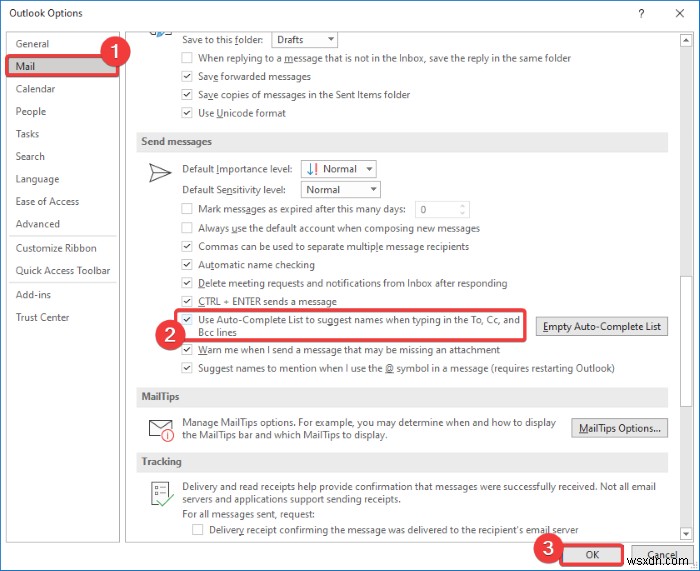 Outlook में ऑटोकंप्लीट सही ढंग से काम नहीं कर रहा है