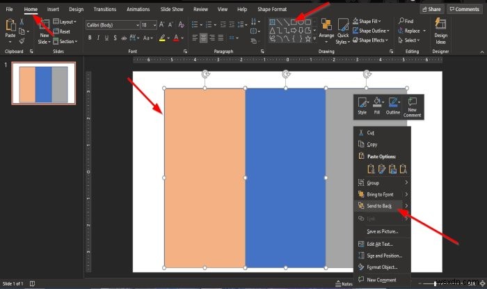 PowerPoint में तस्वीर को टुकड़ों में विभाजित करने के लिए स्प्लिट इफेक्ट कैसे बनाएं