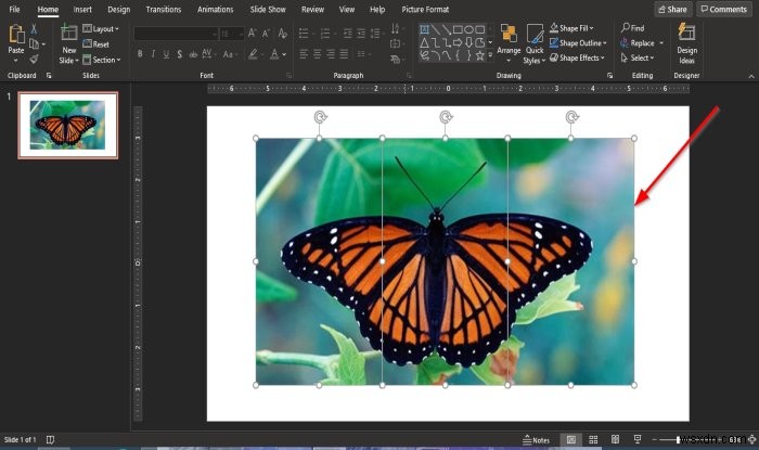 PowerPoint में तस्वीर को टुकड़ों में विभाजित करने के लिए स्प्लिट इफेक्ट कैसे बनाएं