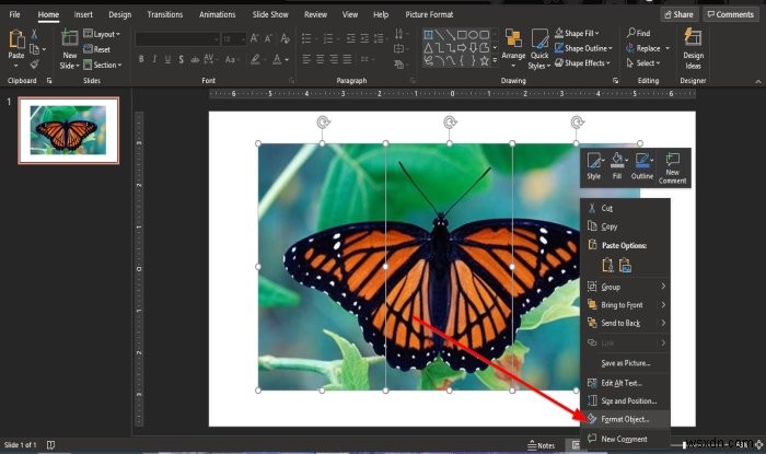 PowerPoint में तस्वीर को टुकड़ों में विभाजित करने के लिए स्प्लिट इफेक्ट कैसे बनाएं