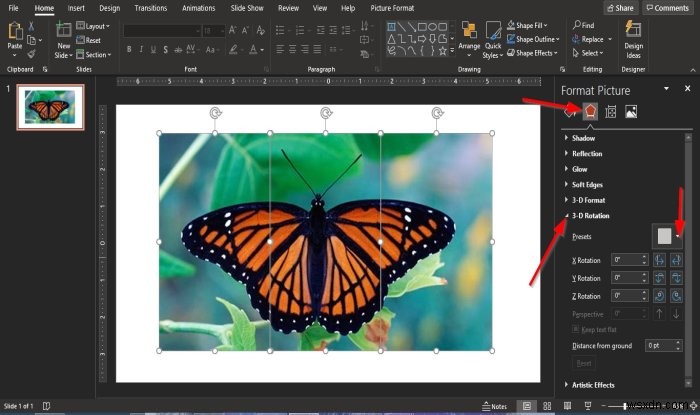 PowerPoint में तस्वीर को टुकड़ों में विभाजित करने के लिए स्प्लिट इफेक्ट कैसे बनाएं
