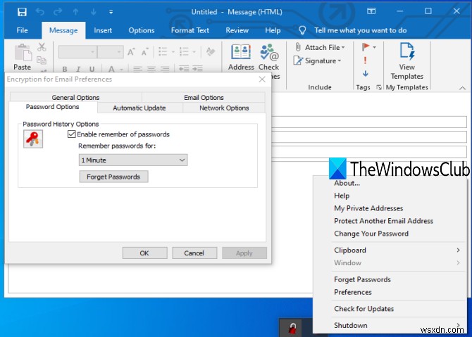 Outlook के लिए मुफ्त ईमेल एन्क्रिप्शन ऐड-इन्स