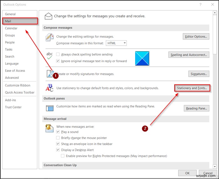 Windows 10 में Outlook में ईमेल का उत्तर देते समय फ़ॉन्ट आकार बदल जाता है