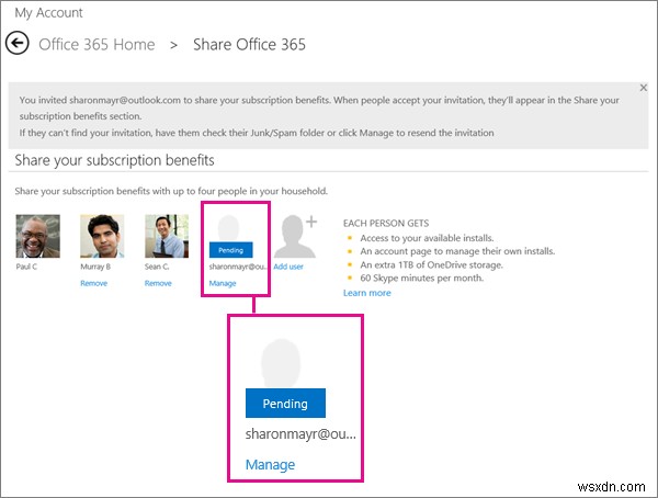 Office 365 सब्सक्रिप्शन को दोस्तों और परिवार के साथ कैसे साझा करें