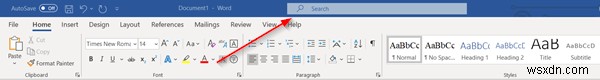 Office 365 टाइटल बार में सर्च बार को कैसे छुपाएं या छोटा करें