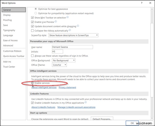 Microsoft Office Intelligent Services क्या हैं? उन्हें कैसे अक्षम या सक्षम करें?