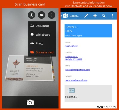 Office Lens Business Card से बिजनेस कार्ड को वर्चुअल कॉन्टैक्ट फाइल के रूप में सहेजें