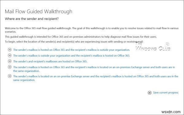 Microsoft का Office 365 मेल फ्लो ट्रबलशूटर