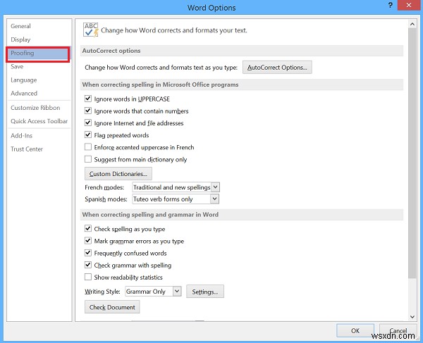 Microsoft Word में रीडेबिलिटी स्टैटिस्टिक्स सुविधा