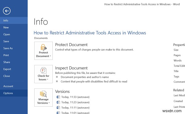 Microsoft Word में रीडेबिलिटी स्टैटिस्टिक्स सुविधा