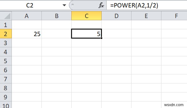 Excel में किसी संख्या का वर्गमूल कैसे खोजें