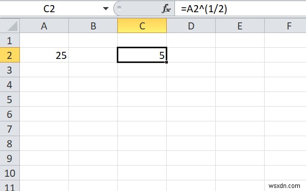 Excel में किसी संख्या का वर्गमूल कैसे खोजें