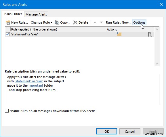 Microsoft Outlook में नियमों को निर्यात या आयात कैसे करें