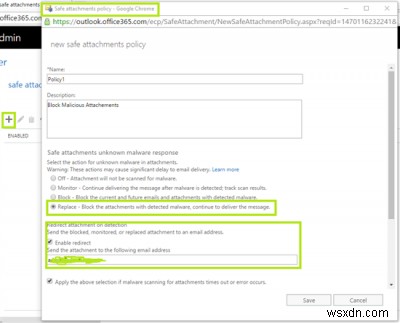 Office 365 में ATP Safe Attachments पॉलिसी कैसे सेट अप करें