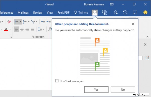 Windows पर Word में दस्तावेज़ों पर सहयोग और साझा कैसे करें