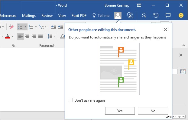 Windows पर Word में दस्तावेज़ों पर सहयोग और साझा कैसे करें