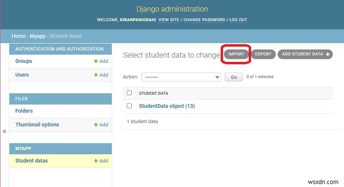 Django में मॉडल्स में डेटा इम्पोर्ट करना