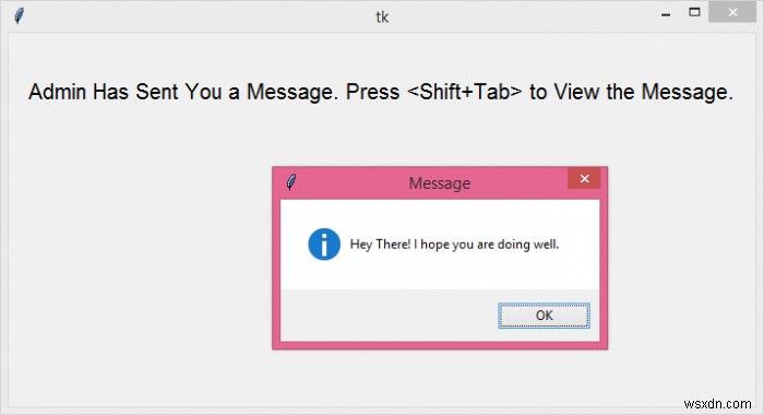 Tkinter में Shift+Tab को कैसे बाइंड करें?