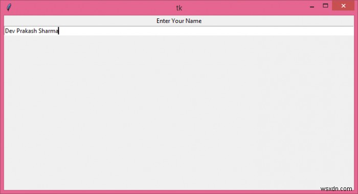Python Tkinter – Entry चौड़ाई 100% सेट करें