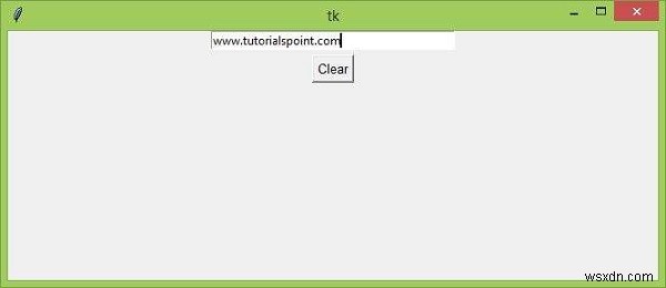 Tkinter में बटन दबाने के बाद एंट्री विजेट कैसे क्लियर करें?