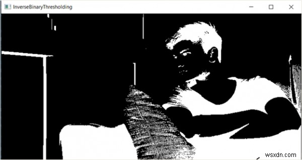 OpenCV का उपयोग करके छवि पर व्युत्क्रम बाइनरी थ्रेशोल्डिंग करना