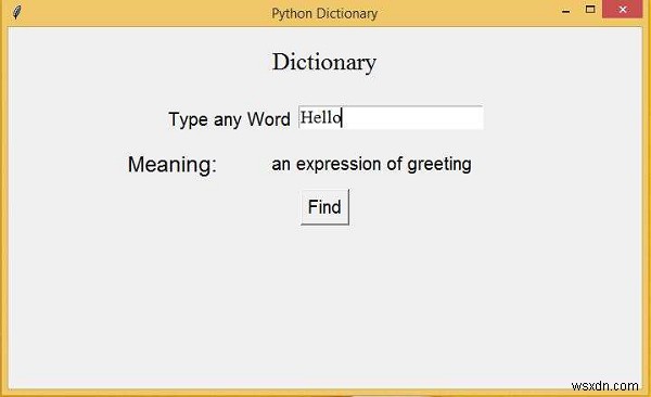 Python Tkinter से Word Dictionary बनाएं