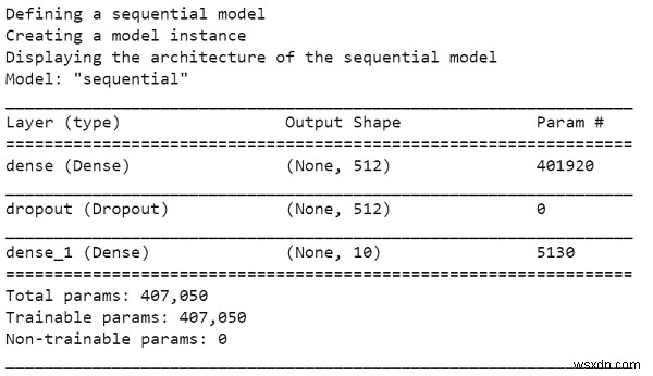 MNIST डेटासेट के लिए TensorFlow का उपयोग करके मॉडल कैसे परिभाषित करें?