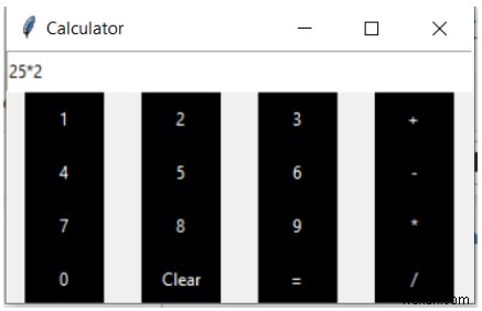 Python में Tkinter का उपयोग करके सरल GUI कैलकुलेटर