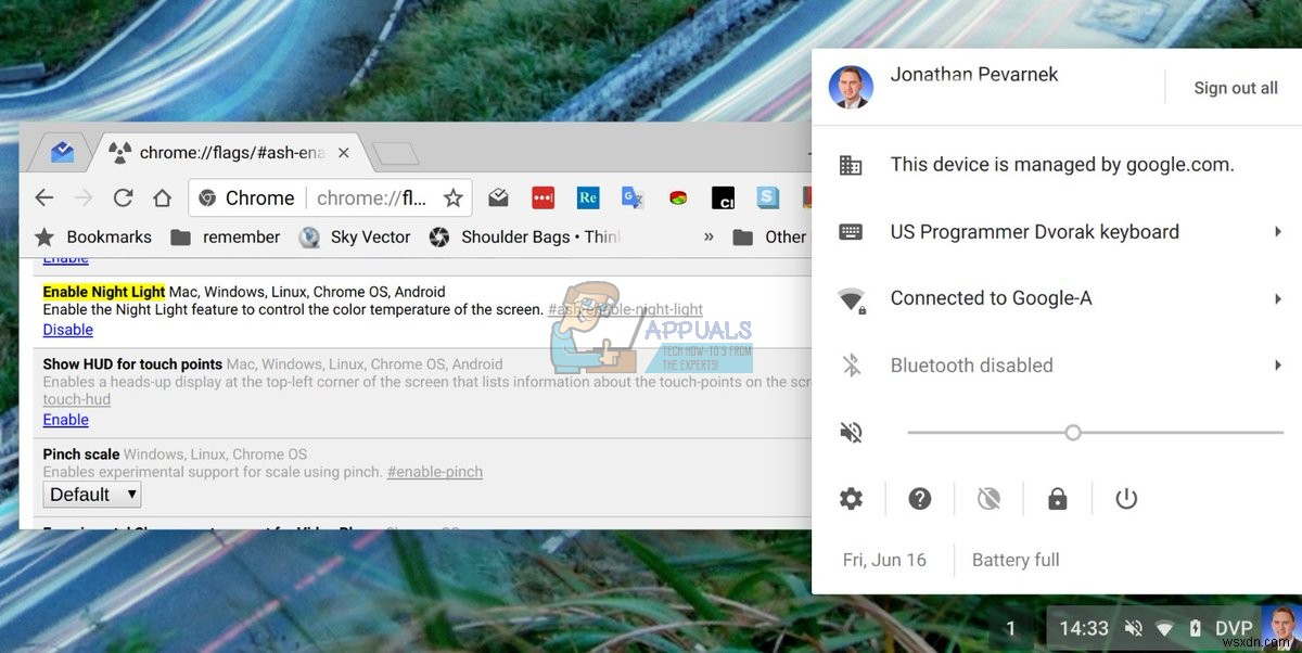 Chrome OS पर नाइट मोड कैसे सक्षम करें