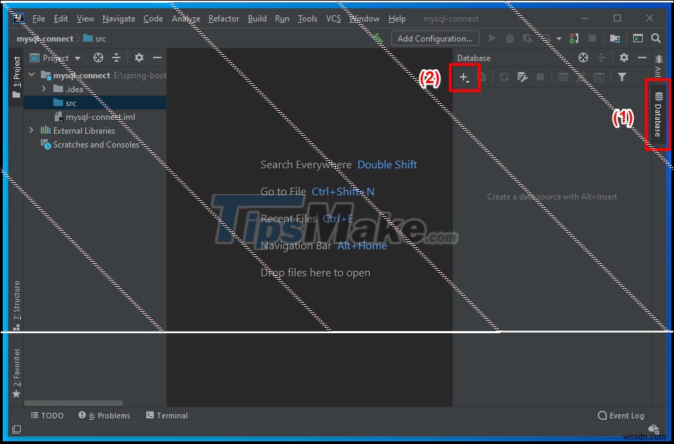 IntelliJ में MySQL सर्वर से कनेक्ट करने के निर्देश