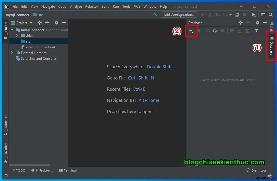 IntelliJ में MySQL सर्वर से कनेक्ट करने के निर्देश