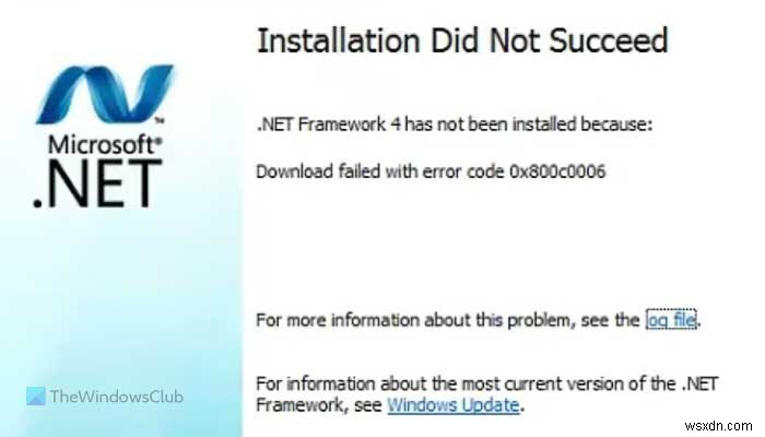 Windows 11/10 पर .NET Framework त्रुटि 0x800c0006 ठीक करें