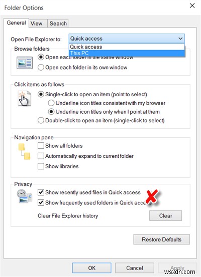 Windows 11/10 File Explorer में Quick Access Enable/Disable कैसे करें
