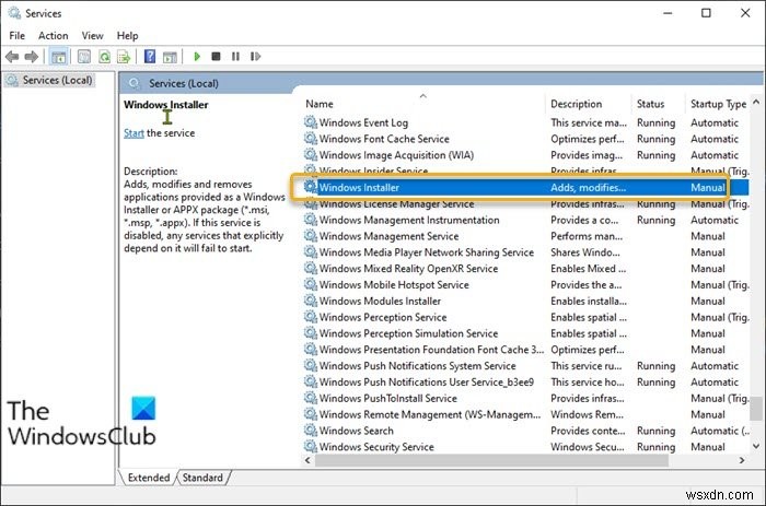 Windows 11/10 में Windows Installer Service गायब