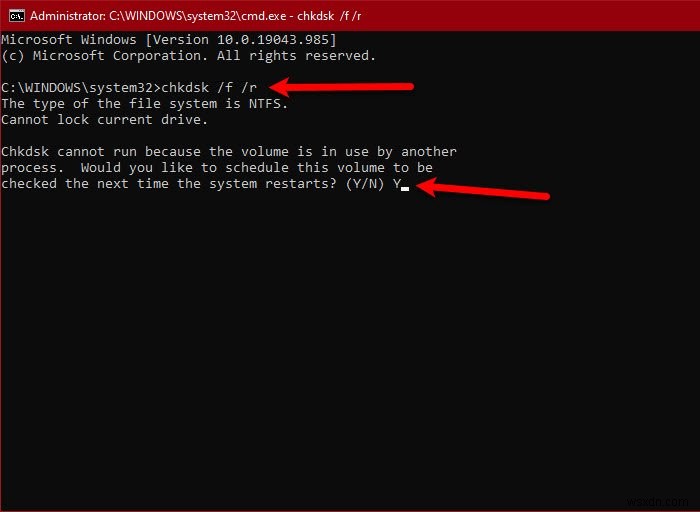 Windows 10 पर FAT FILE SYSTEM (fastfat.sys) ब्लू स्क्रीन ठीक करें