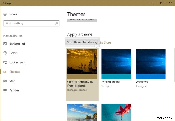Windows 11/10 में थीम बनाएं, सहेजें, उपयोग करें, हटाएं