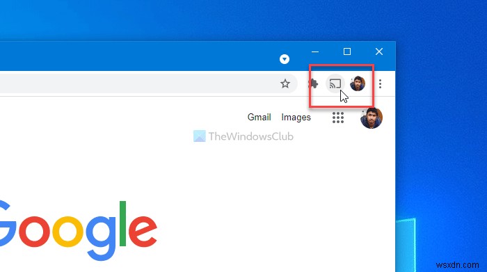 क्रोम में Google Cast टूलबार आइकन दिखाएं या छिपाएं