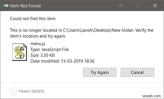 Windows 11/10 पर  Could not find this item  त्रुटि ठीक करें - फाइल डिलीट/रीनेम नहीं हो रही