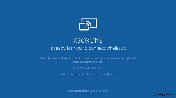 वायरलेस एडॉप्टर ऐप का उपयोग करके पीसी स्क्रीन को Xbox One पर प्रोजेक्ट कैसे करें