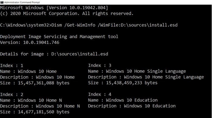 Windows 10 मल्टीपल एडिशन ISO से विशिष्ट Windows संस्करण निकालें