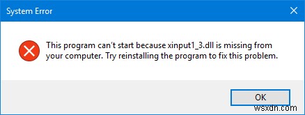 विंडोज 11/10 पर Xinput1_3.dll या D3dx9_43.dll गुम है