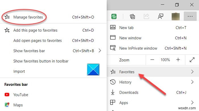 Edge ब्राउज़र फेवरेट को HTML फाइल में इम्पोर्ट या एक्सपोर्ट कैसे करें