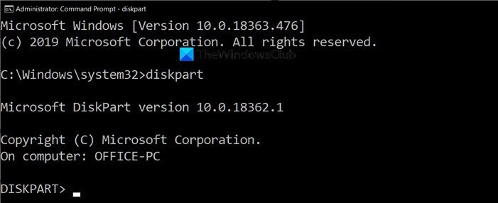 Command Prompt का उपयोग करके हार्ड ड्राइव पार्टीशन दिखाएं या छिपाएं