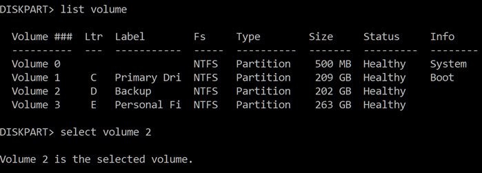 Command Prompt का उपयोग करके हार्ड ड्राइव पार्टीशन दिखाएं या छिपाएं