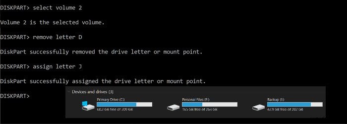 Command Prompt का उपयोग करके हार्ड ड्राइव पार्टीशन दिखाएं या छिपाएं
